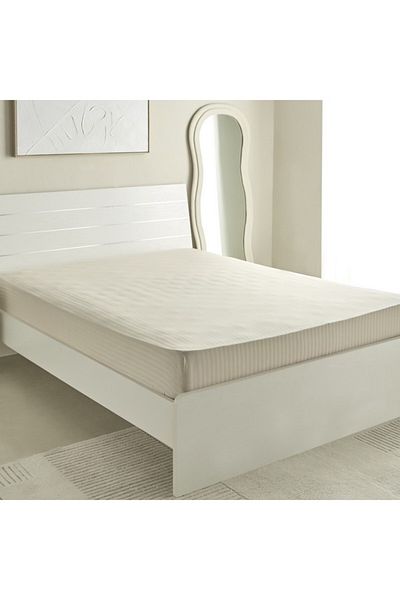 Home Box Hamilton Satin Stripe Olympic Queen Fitted Sheet 160x200+36 cm