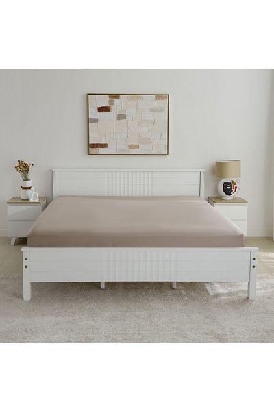 Home Box Opulent Luxe Solid Cotton Olympic Queen Fitted Sheet 160x200+40 cm