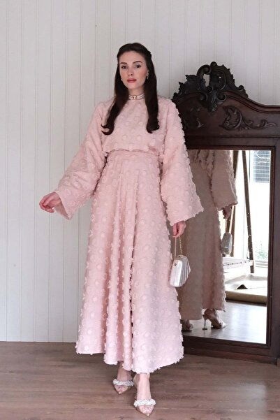 Ceylan Otantik Powder Tassel Detail Skirt Set