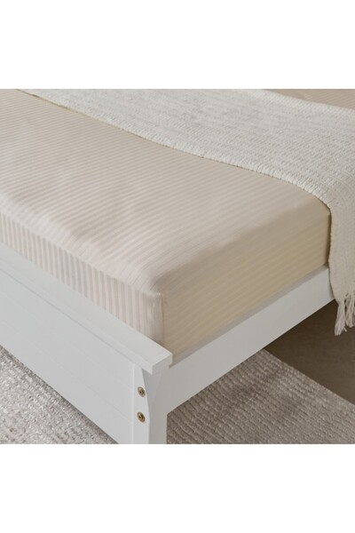 Home Box Hamilton Satin Striped King Fitted Sheet 180x200+36 cm