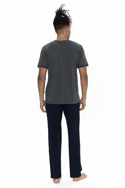 U.S. Polo Assn. Us Polo Ανδρικό κοστούμι πιτζάμα μεγάλου μεγέθους, κουμπί με λαιμόκοψη V με λεπτομέρεια στην τσέπη
