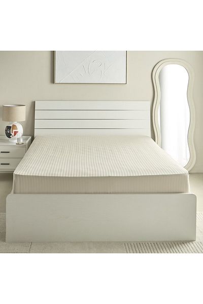 Home Box Hamilton Satin Stripe Queen Fitted Sheet 150x200+36 cm