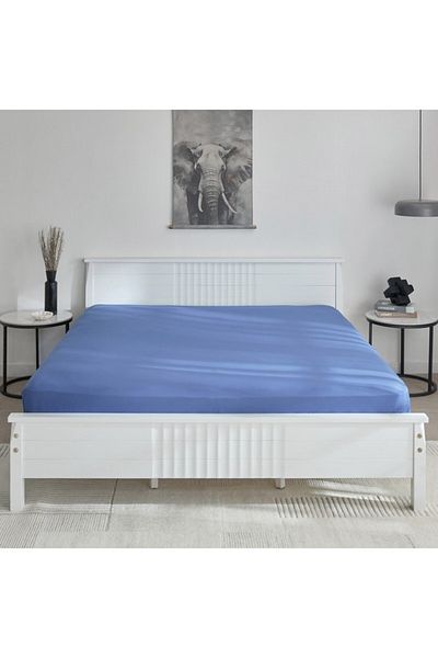 Home Box Derby Solid Microfiber King Fitted Sheet 180x200+25 cm