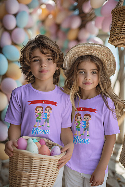 MYADA 23 aprilie Tricou pentru copii cu steag special și imprimeu pentru copi...