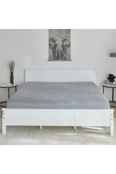 Home Box Derby Solid Microfiber Olympic Queen Fitted Sheet 160x200+25 cm