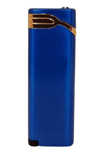 PremiumQuality Mavi - Bronz Tek Torch Pürmüz Metal Puro Çakmağı