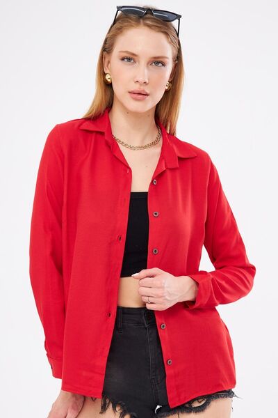 armonika UZUN KOLLU DÜZ GÖMLEK