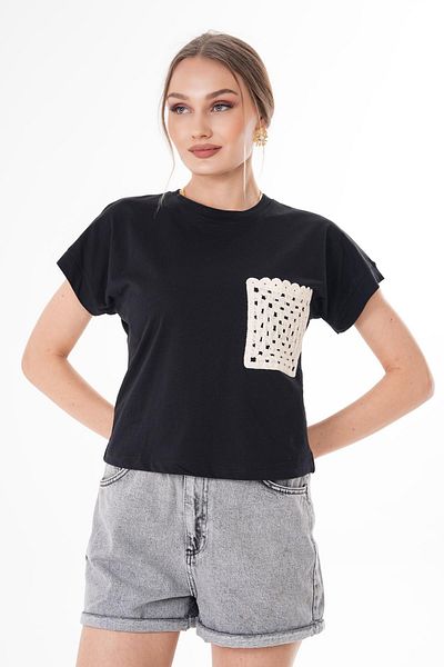ŞİMAL Tricou de damă cu buzunar din dantelă 250047   -