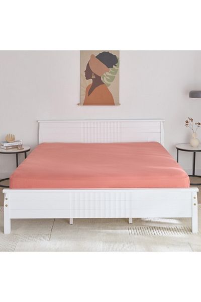 Home Box Derby Solid Microfiber Queen Fitted Sheet 150x200+25 cm
