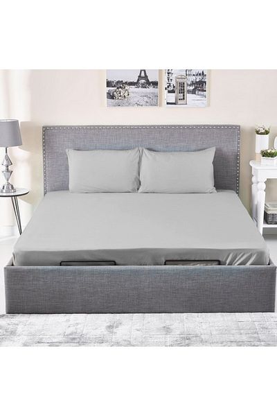 Home Box Ballina Solid Cotton King Fitted Sheet 180x200+33 cm