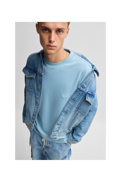 HUGO HAPPY HUGO logolu pamuklu penye tişört