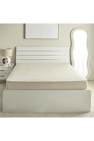 Home Box Hamilton Satin Stripe Olympic Queen Fitted Sheet 160x200+36 cm