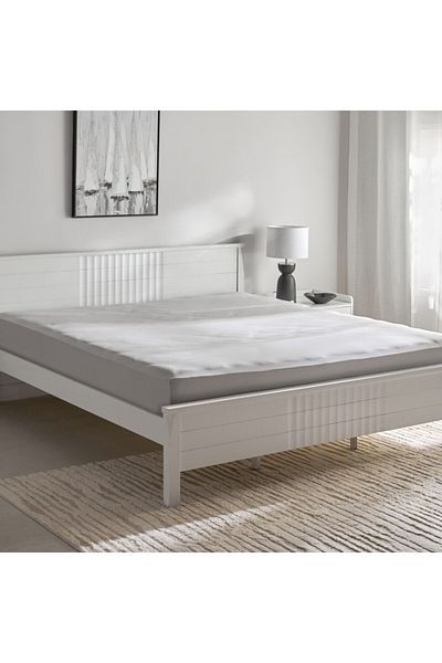 Home Box Opulent Luxe 400TC Cotton Solid Super King Fitted Sheet 200x200+40 cm