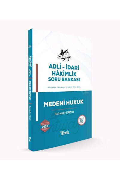 Temsil Kitap İMTİYAZ ADLİ - İDARİ HAKİMLİK Medeni Hukuk Soru Bankası