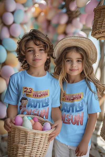 MYADA 23 aprilie Tricou pentru copii cu imprimeu graffiti Happy Day