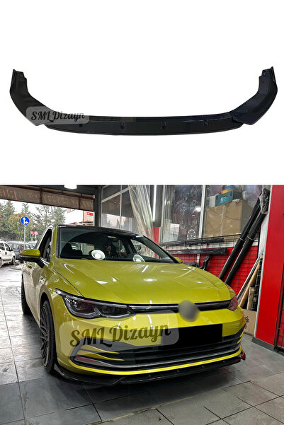 SML Dizayn Golf 8 Ön Lip Ek Karlık Plastik 3 Parça Siyah Golf 8 Ön-Tampon-Kar...