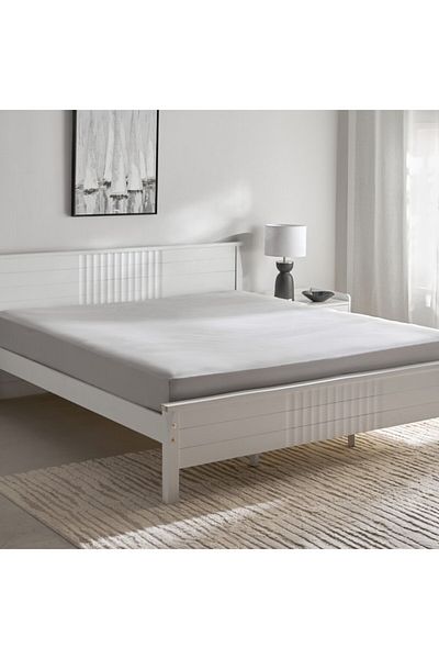 Home Box ملاءة سرير فاخرة من القطن 400TC مقاس كوين 150×200+40 سم