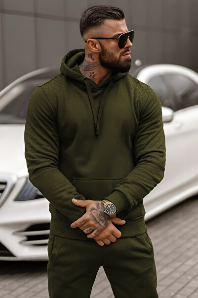 CMZ COLLECTİON Trening oversize cu glugă și buzunare cangur pentru bărbați