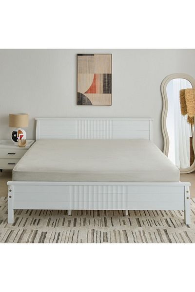 Home Box Houston Veilth Printed Cotton King Fitted Sheet 180x200+33 cm