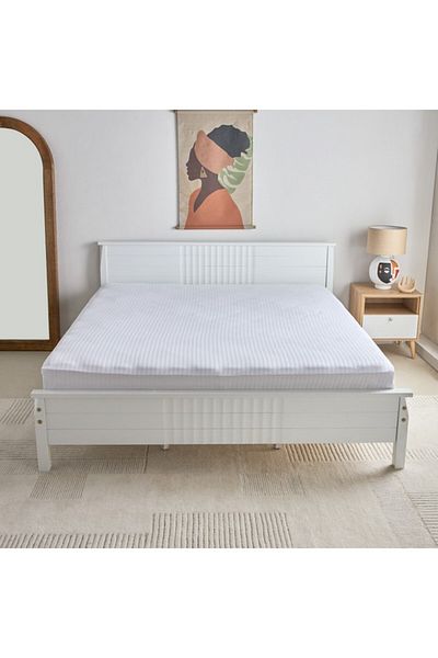 Home Box Hamilton Satin Stripe King Fitted Sheet 180x200+36 cm