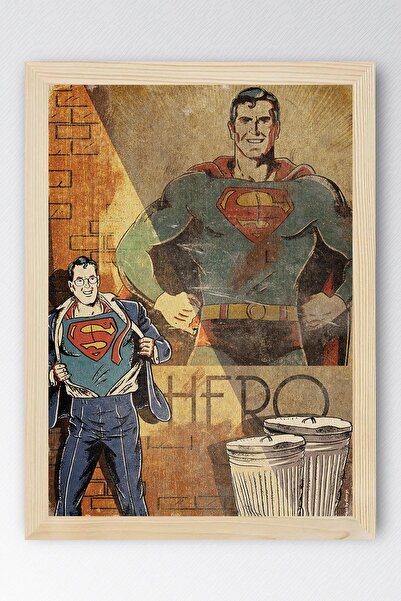 Saturn Ζωγραφική με πλαίσιο Σούπερμαν - Ζωγραφική αφίσα ταινίας με θέμα την π...