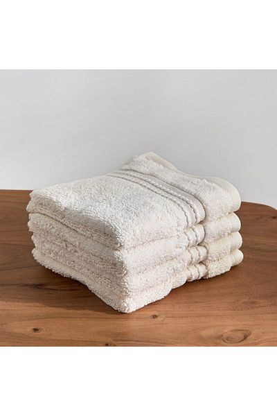 Home Box Cloud Soft Serene Zero Twist 4-Piece Face Towel Set 30x30 cm