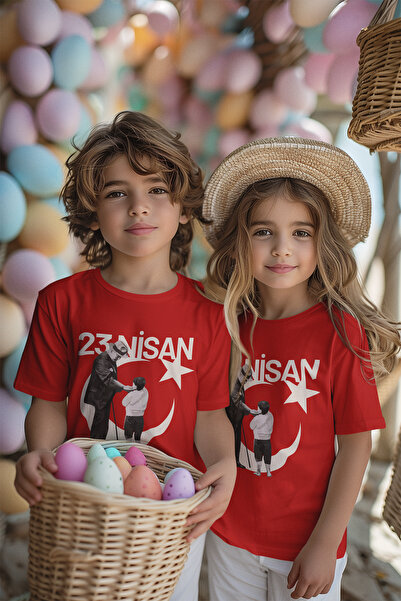 MYADA 23 aprilie Tricou pentru copii cu imprimeu cu steagul turcesc special A...