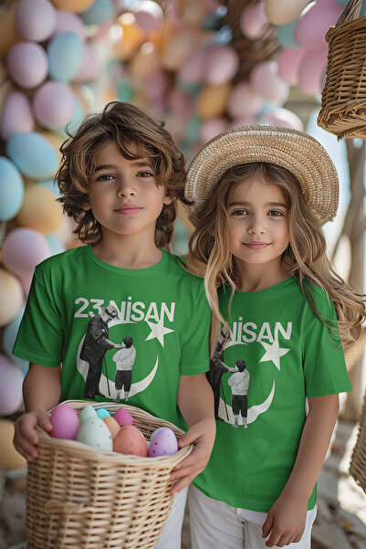 MYADA 23 aprilie Tricou pentru copii cu imprimeu cu steagul turcesc special A...