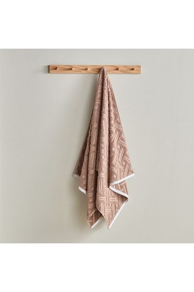 Home Box Opulence Serenity Solid Jacquard Turkish Cotton Bath Towel 70x140 cm