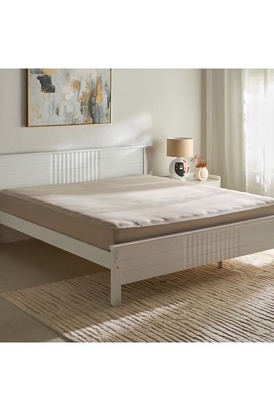 Home Box Opulent Luxe 400TC Cotton Solid Queen Fitted Sheet 150x200+40 cm