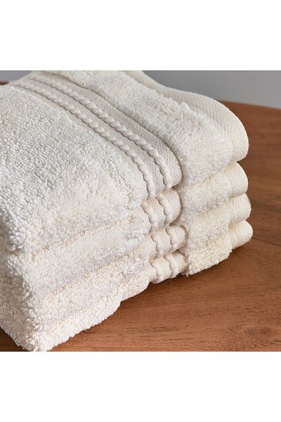 Home Box Cloud Soft Serene Zero Twist 4-Piece Face Towel Set 30x30 cm