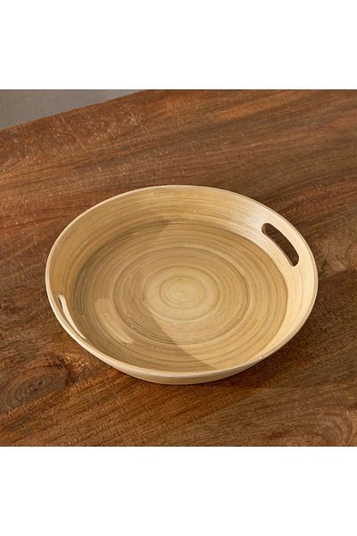 Home Box Belmonte Natural Spun Bamboo Tray 35x5 cm