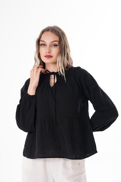ŞİMAL Bluză de damă din muselină cu guler 250138   -