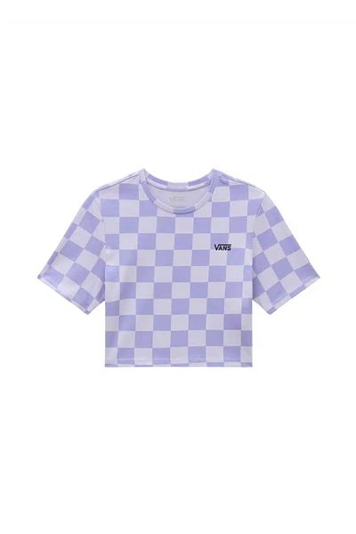 Vans Tričko Femeii violet carouri Vans Checker Crew Crop II Cosmic Sky