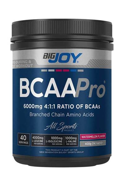 Bigjoy Sports Bigjoy Bcaa Pro بنكهة البطيخ 4:1:1 400 جرام 40 حمض أميني
