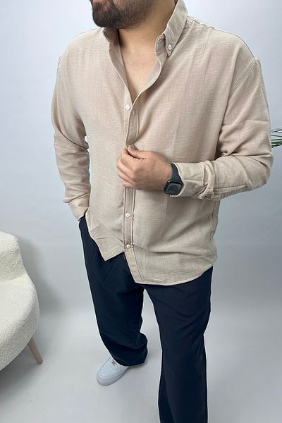 bafatex Πουκάμισο Oversize από λινό μπαμπού
