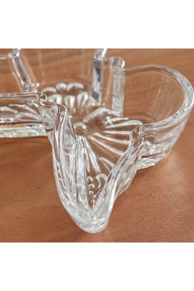 Home Box Vega Deco Glass Butterfly Mini Platter 17x12x3.6 cm