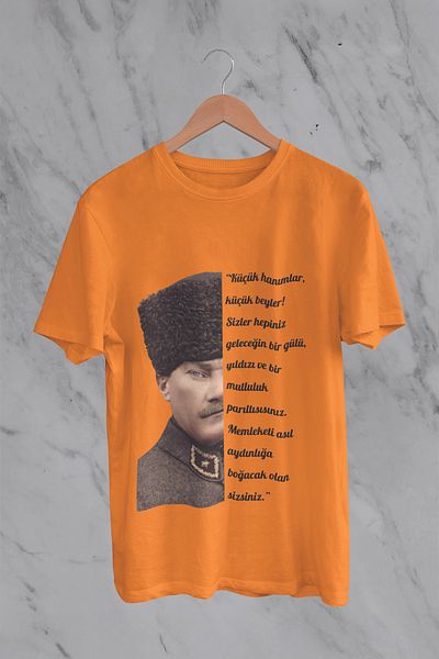 MYADA 23 aprilie 19 mai Cuvintele lui Ataturk către cei mici Tricou imprimat pentru copii 23429