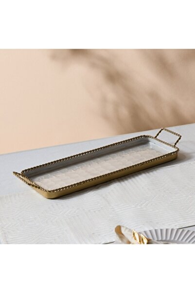 Home Box Lera Shell Enamel Elongated Tray 58x19x4 cm