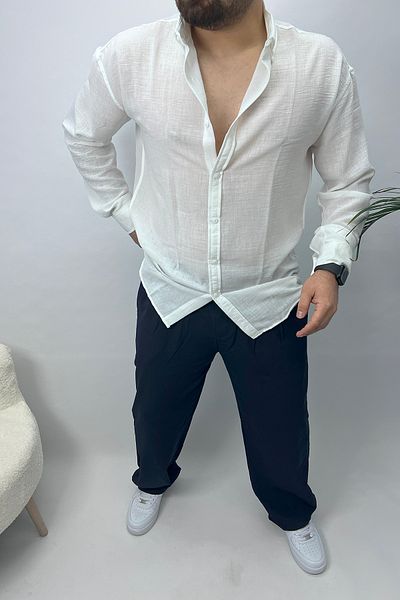bafatex Πουκάμισο Oversize από λινό μπαμπού