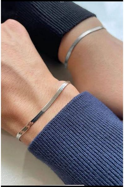 staınless steel Italian Couple Bracelet 2 Units Steel Does Not Blacken Stainless Guaranteed