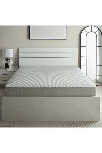 Home Box ملاءة سرير هاميلتون ساتان مخططة أوليمبية مقاس 160×200+36 سم