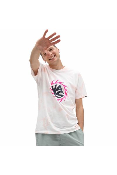 Vans Tricou roz pentru bărbați VANS Summer camp γραβάτα Mellow ros