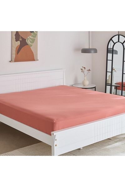 Home Box Derby Solid Microfiber Queen Fitted Sheet 150x200+25 cm