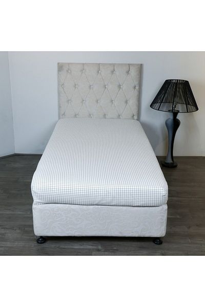 Home Box Malta Stripe Printed Cotton Twin Fitted Sheet 120x200+33 cm
