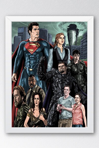 Saturn Tablou înrămat Superman - Pictură cu afiș de film