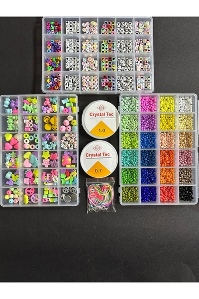 LİVZA BİJUTERİ 24 Gözlü 3 kutulu  Dev Hobi Yapım Seti ,Takı yapım,çocuk hobi yapım