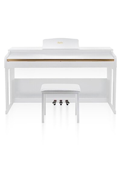 SAPPHIRE Jwin Sapphire SDP-214 Çekiç Aksiyonlu 88 Tuşlu Dijital Piyano + Tabure - Beyaz