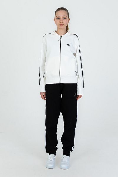 Black One Κοστούμι αθλητικής φόρμας για κορίτσια με κουκούλα με διπλή τσέπη με φερμουάρ