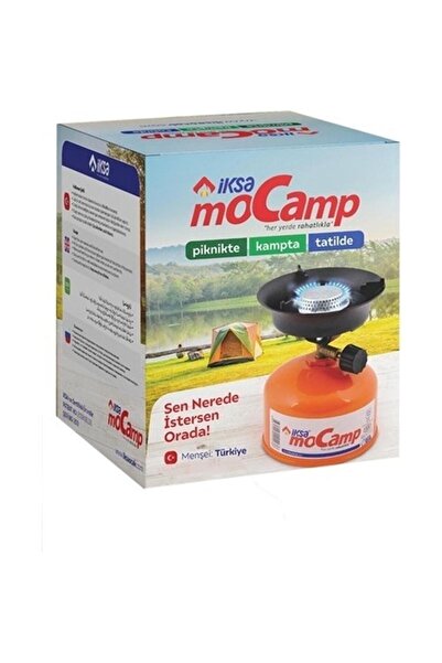 gaman Pro Set İksa Çakmak Gazı İle Doldurulabilir Kamp Ocağı Piknik Tüpü + Rüzgar Önleyici + Çakmak Gazı